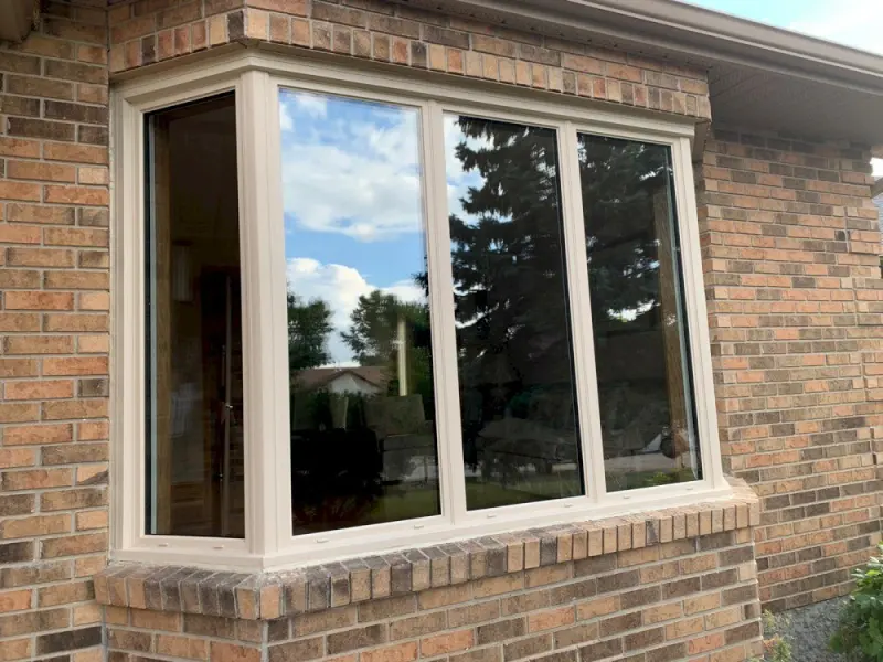 Bay window on a brick house